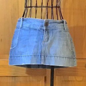 Light Blue Denim Mini Skirt